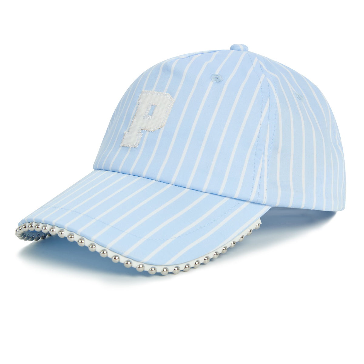 Do everything in love Women\'s Pinstripe 100% Cotton Striped Baseball Cap Blue Classic Atlanta Pinstripe Trucker Hat | Trendy Women main image 4