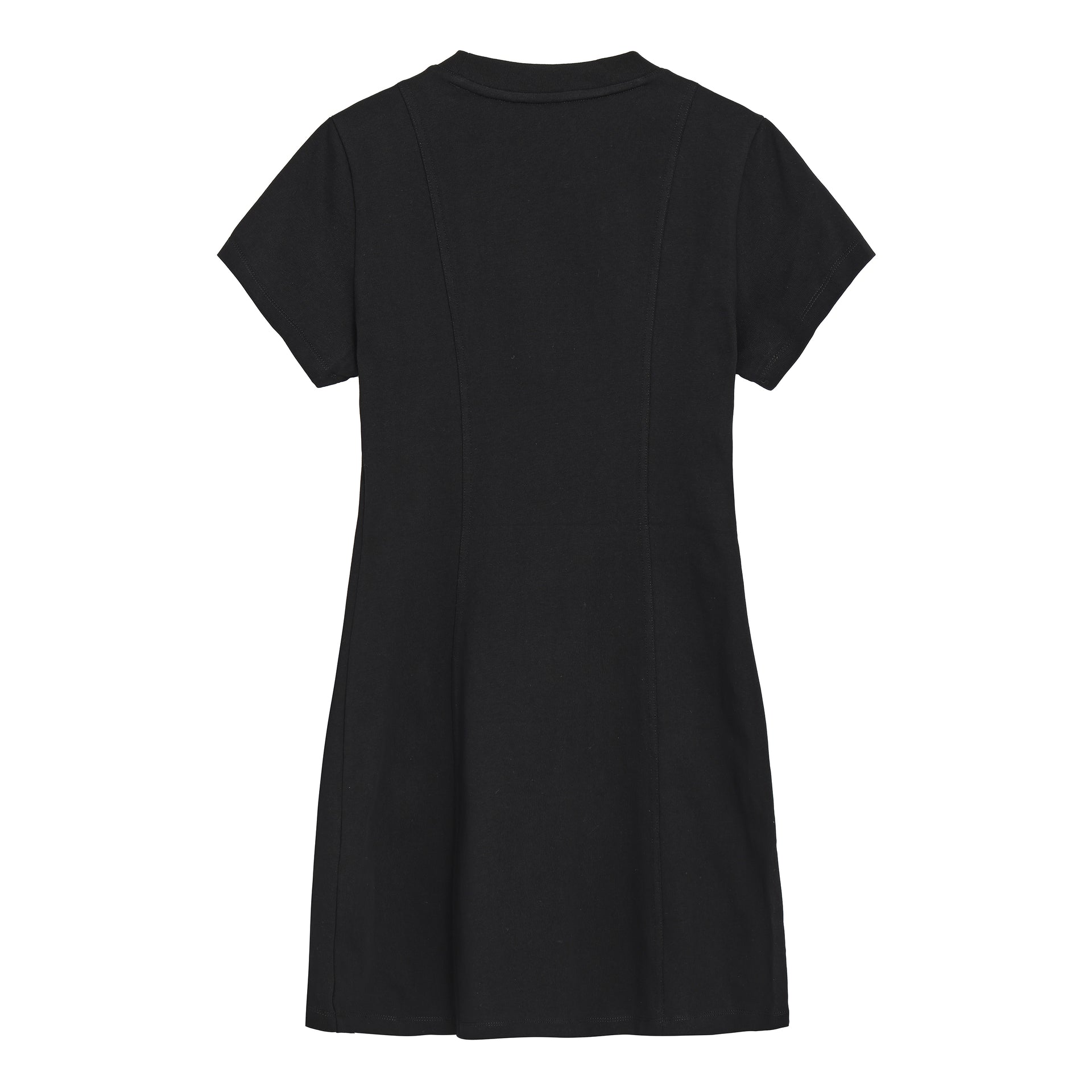 K-Wave Silver Charm T-Shirt Dress - Black