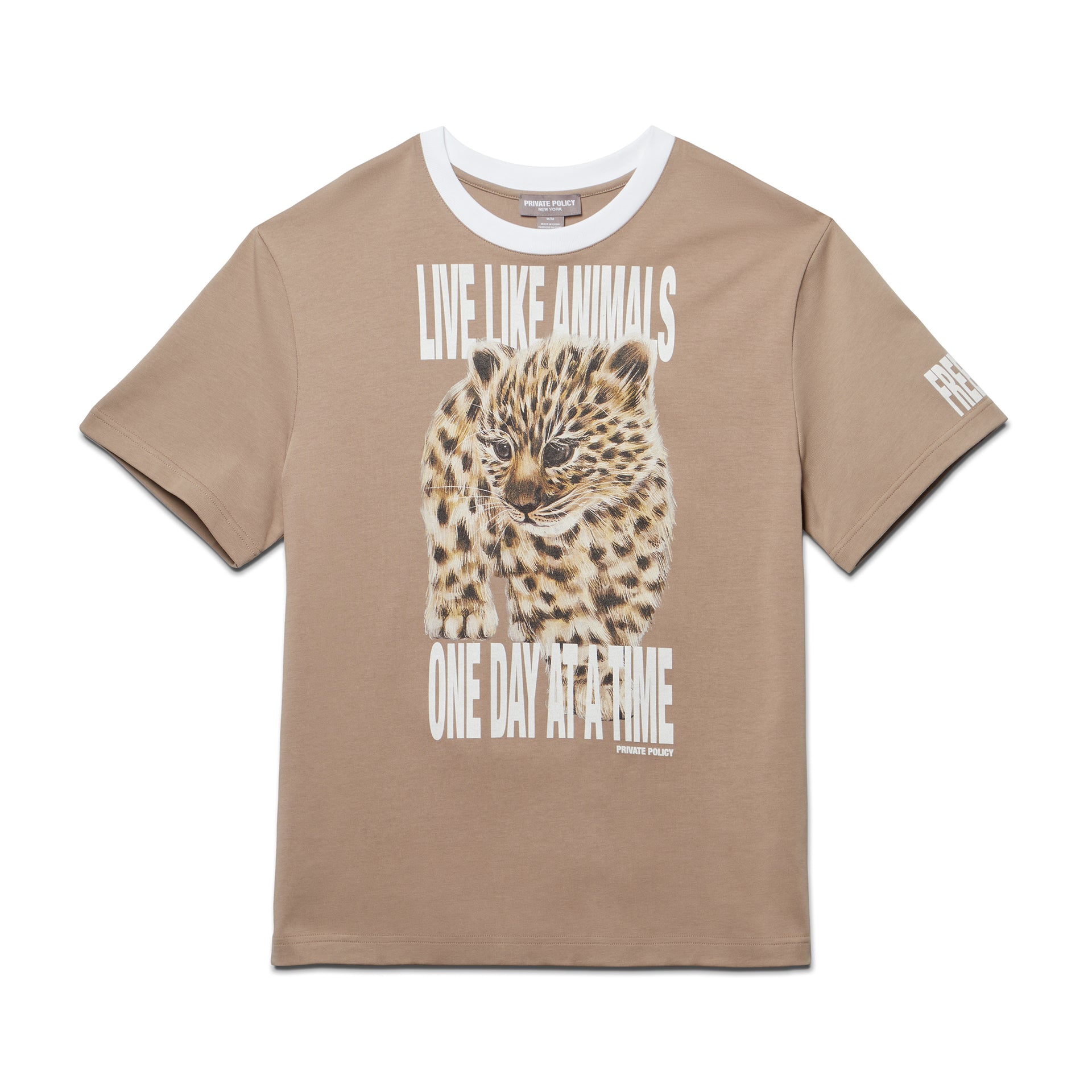 LIVE LIKE ANIMALS T-SHIRT - Brown