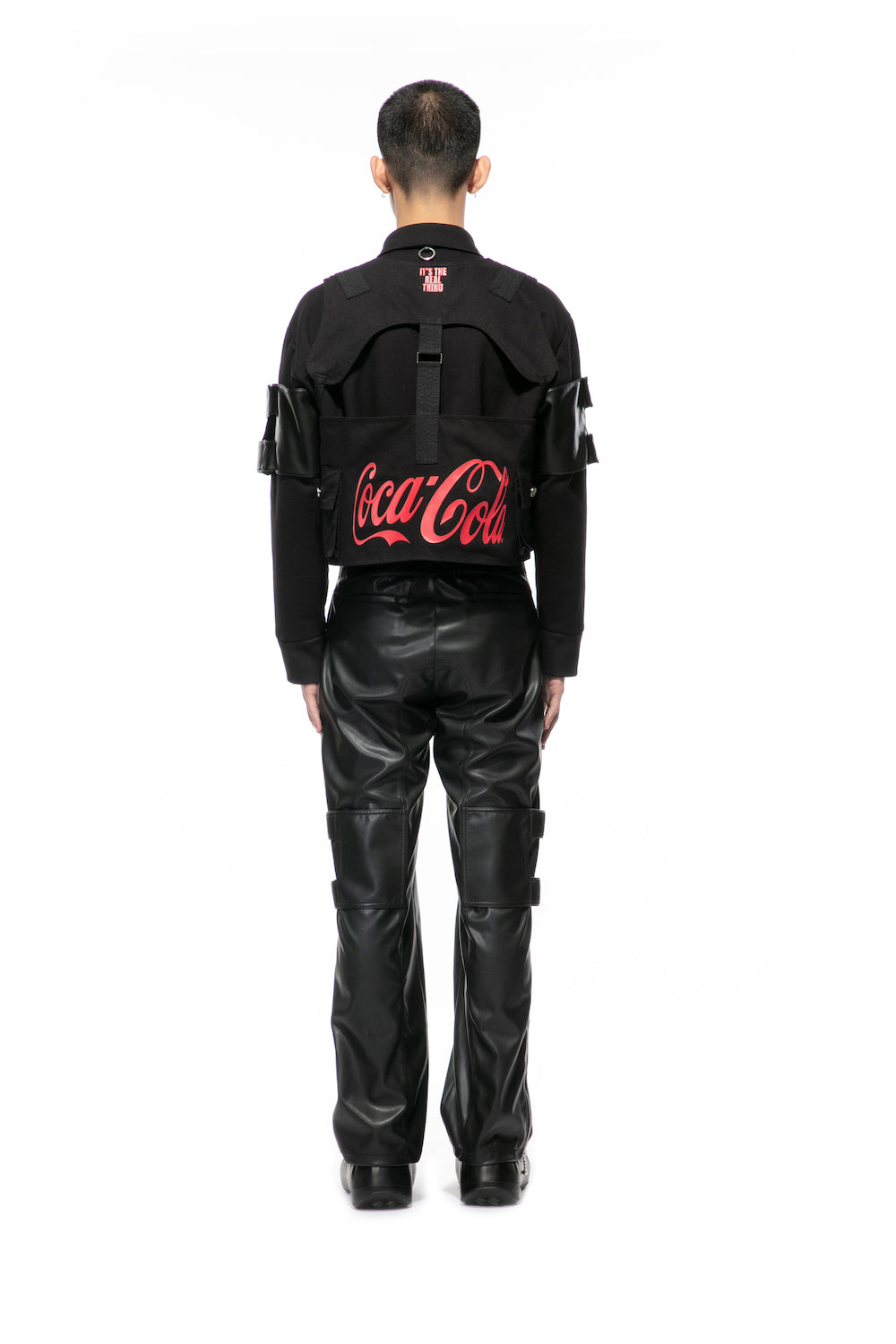 Knee Harness Vegan Leather Pants
