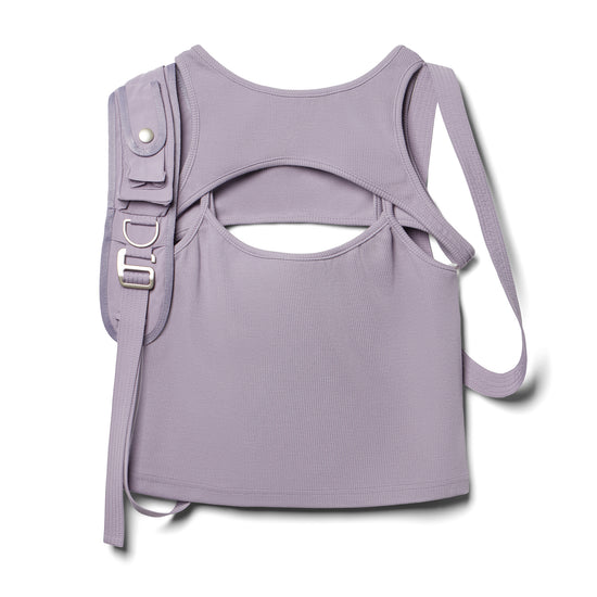 TANK TOP WITH POCKET HARNESS- Lilac