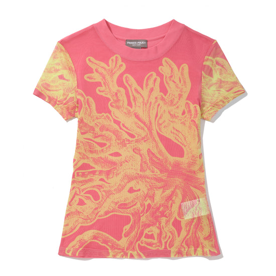 Coral Baby Tee - Hot Pink