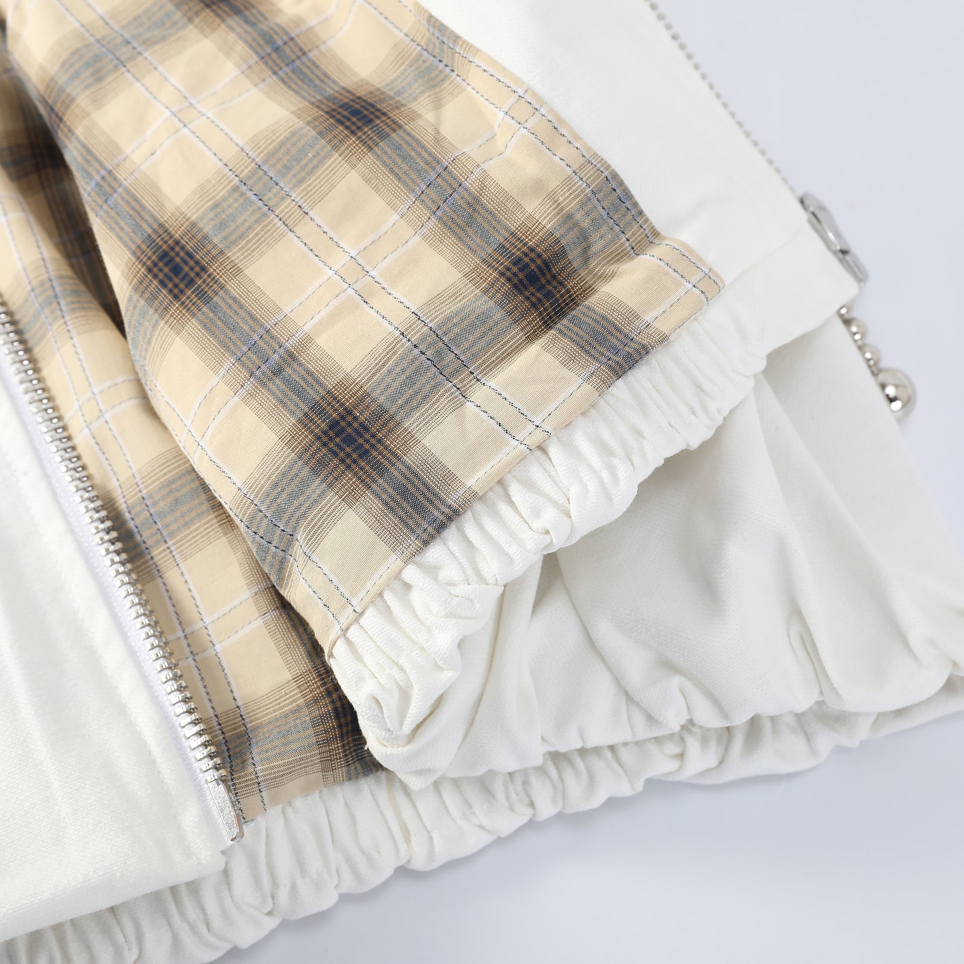 CROPPED POWER SHOULDER WORKWEAR JACKET