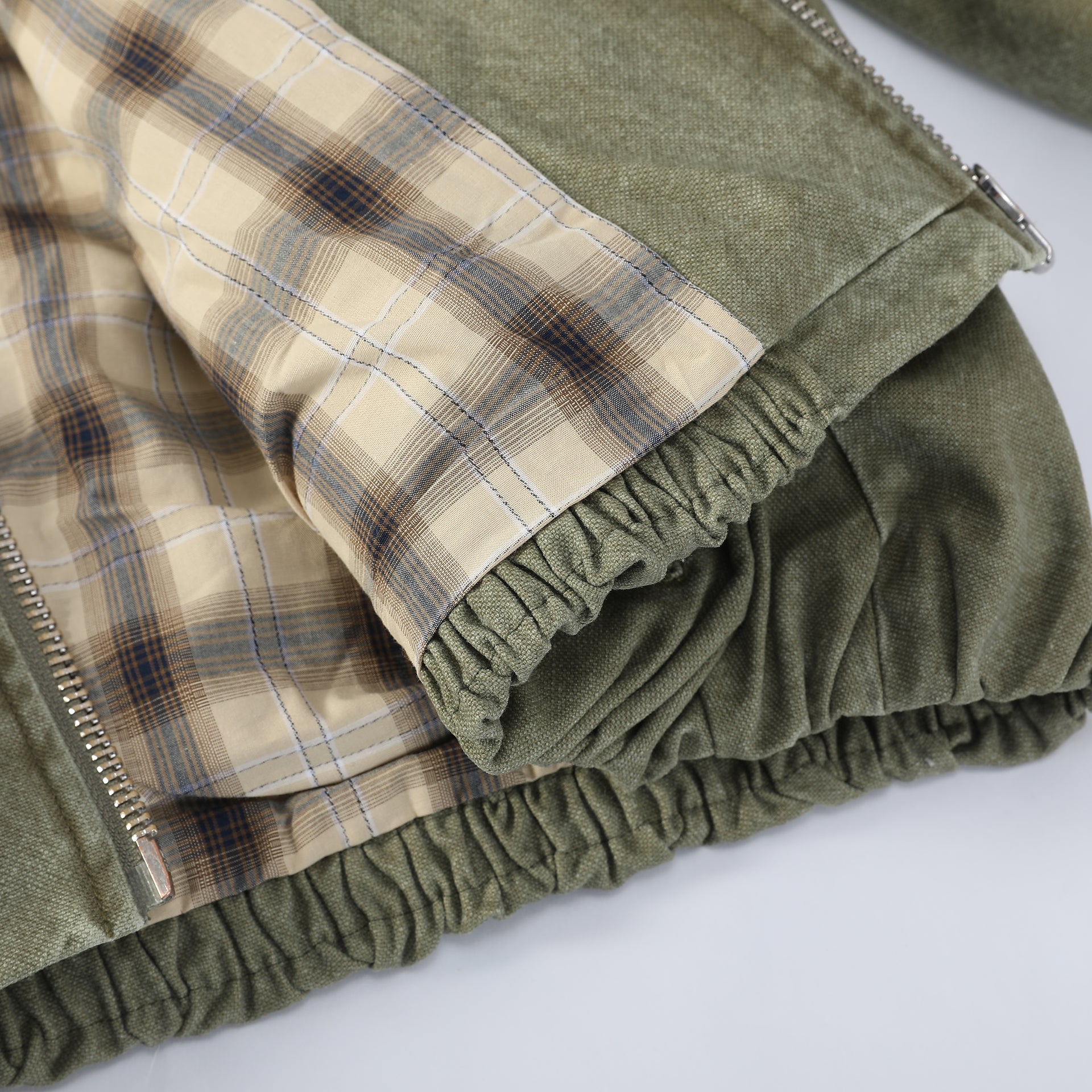 CROPPED POWER SHOULDER WORKWEAR JACKET