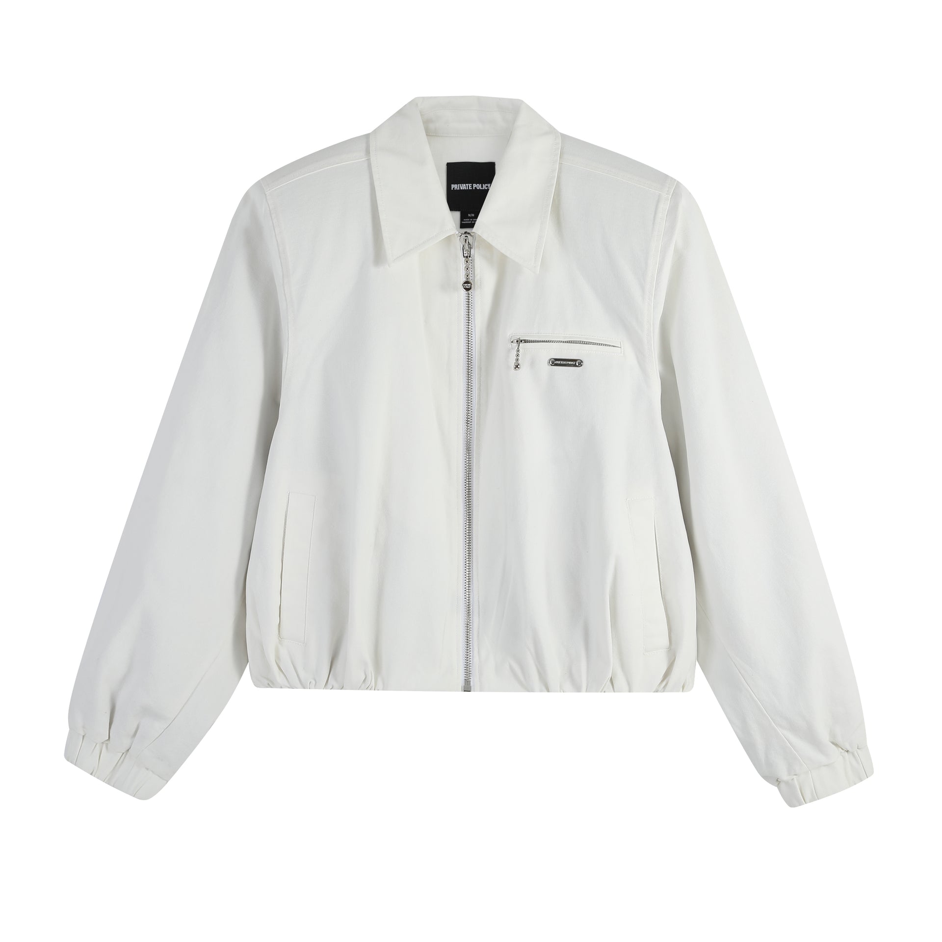 CROPPED POWER SHOULDER WORKWEAR JACKET