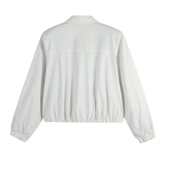 CROPPED POWER SHOULDER WORKWEAR JACKET