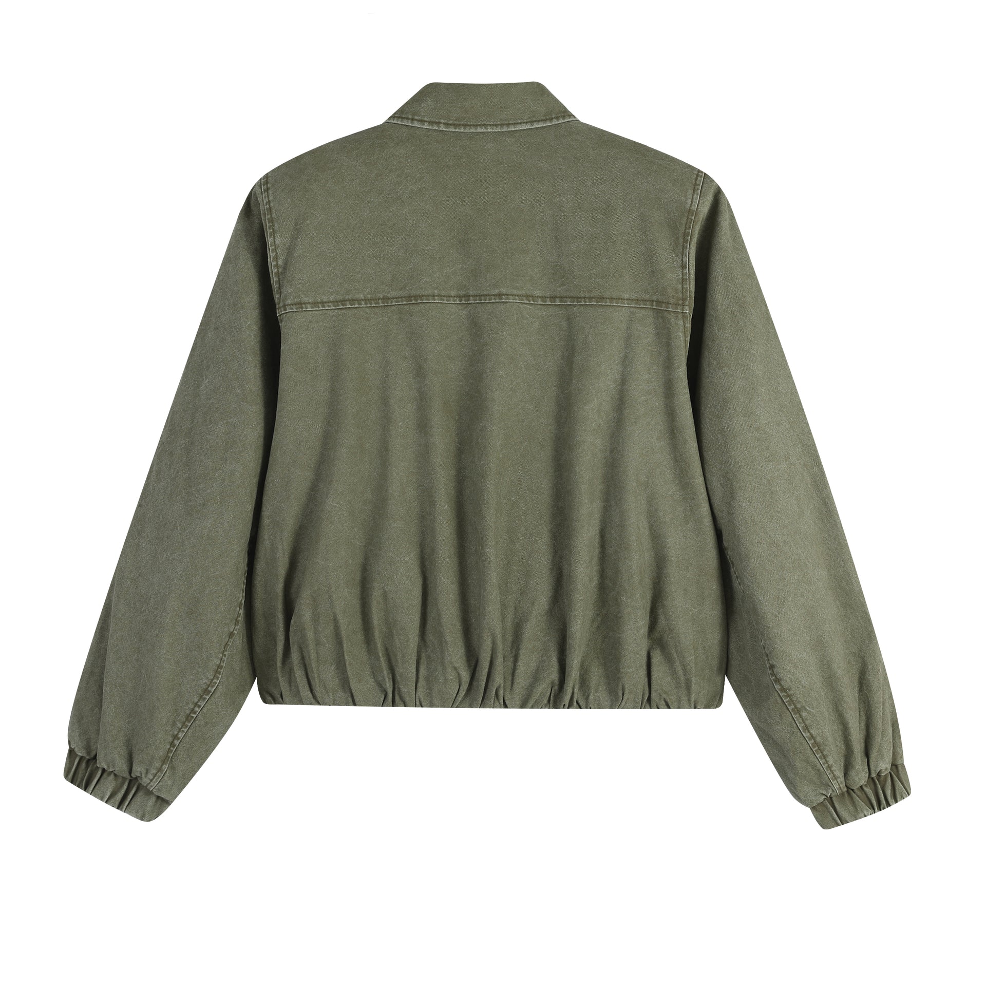 CROPPED POWER SHOULDER WORKWEAR JACKET