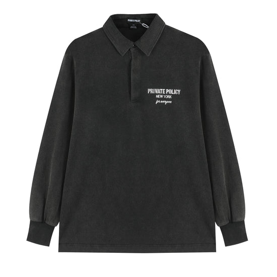 LONG SLEEVE WASHED POLO