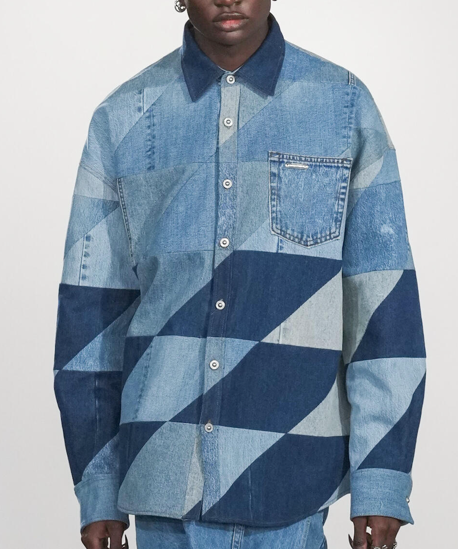 PXL Checker Denim Shirt - Blue