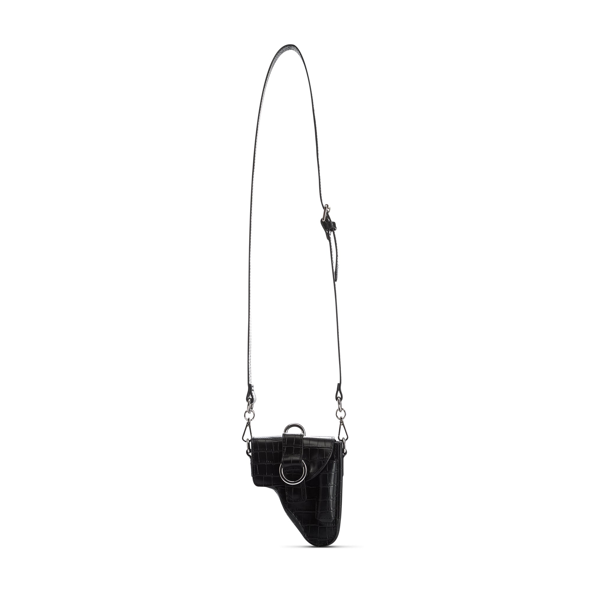 Polène Numero Un Micro Textured Leather Bag - Black Mini Bags