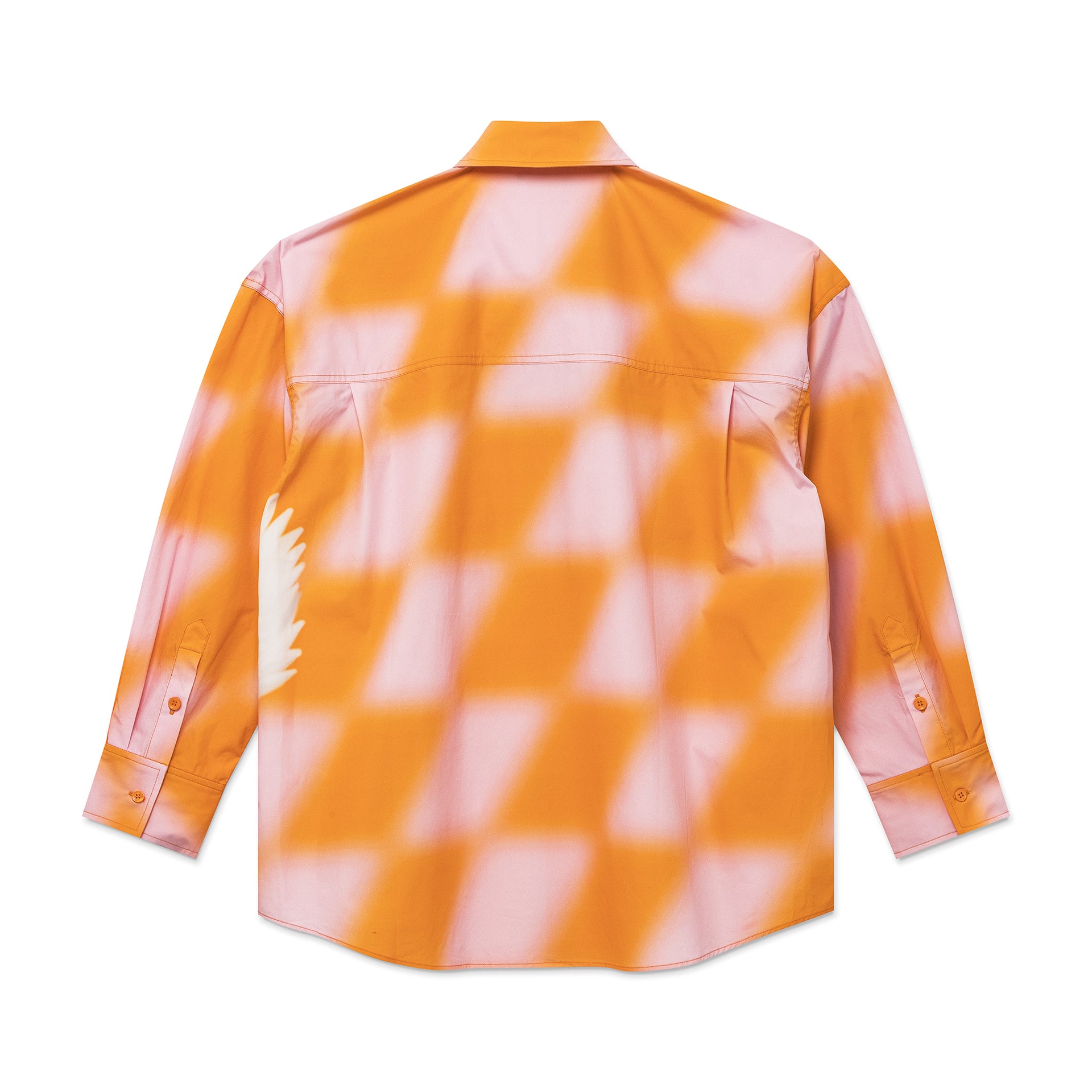 Dove Long Sleeve Shirt- Pink & Orange PXL Checker
