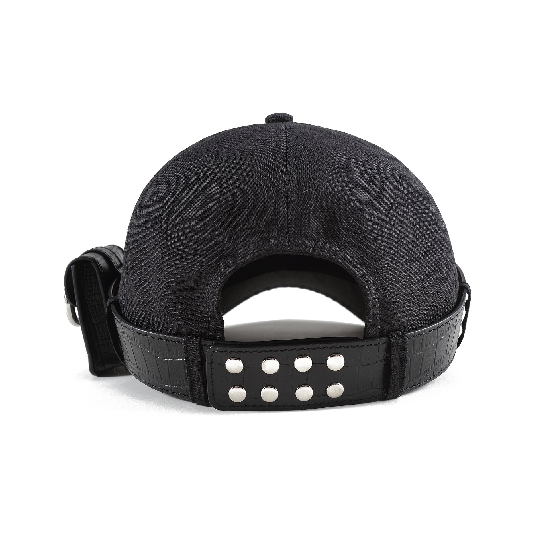 Mini Leather Bag Cap - Black