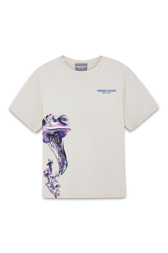 Meta Fungi Embroidery Logo T-Shirt - Ivory