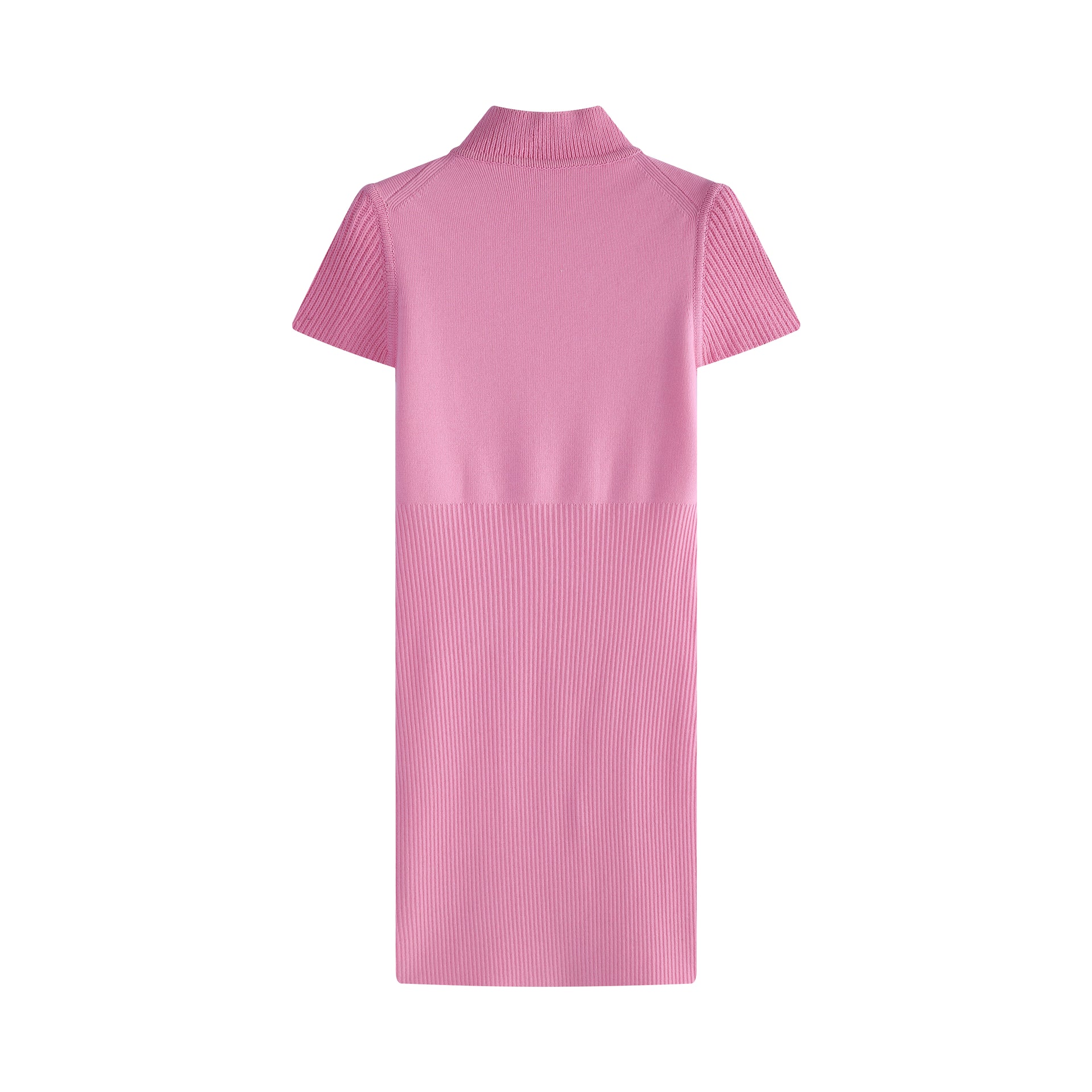 Qipao Contour Knit Dress - Pink