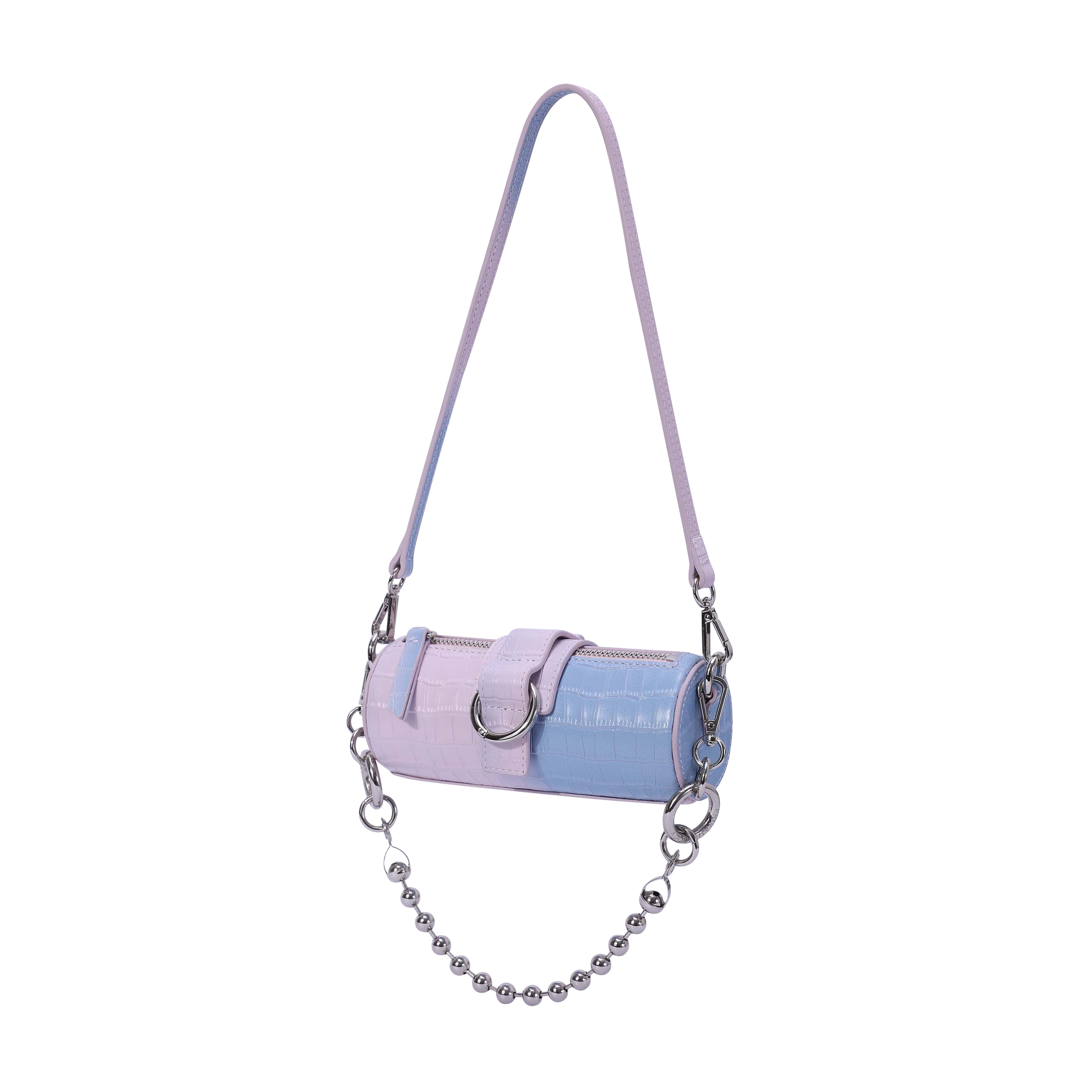 Pearl Studs Pink Leather Barrel Bag – doe a dear